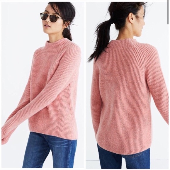 Madewell Northfield pink mockneck sweater - Picture 11 of 16